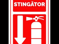 Indicatoare pentru stingator cu sageata